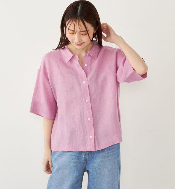 SHIPS Colors 「SHIPS Colors:〈洗濯機可能〉ユーロリネン (EURO Linen) ボクシー シャツ◇」|シャツ・ブラウス|
