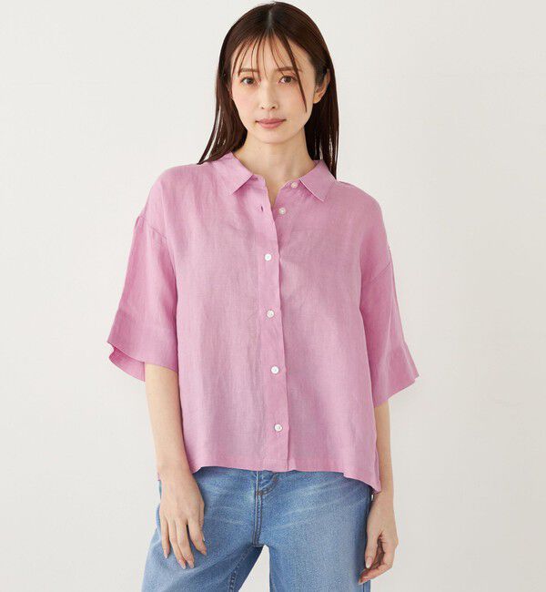 SHIPS Colors 「SHIPS Colors:〈洗濯機可能〉ユーロリネン (EURO Linen) ボクシー シャツ◇」|シャツ・ブラウス|