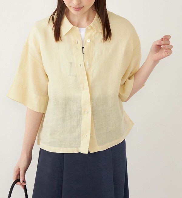 SHIPS Colors 「SHIPS Colors:〈洗濯機可能〉ユーロリネン (EURO Linen) ボクシー シャツ◇」|シャツ・ブラウス|