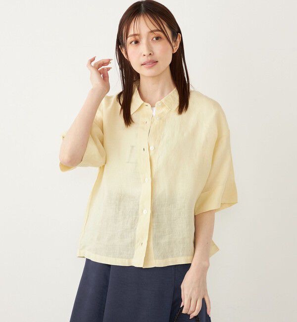 SHIPS Colors 「SHIPS Colors:〈洗濯機可能〉ユーロリネン (EURO Linen) ボクシー シャツ◇」|シャツ・ブラウス|