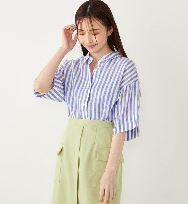 SHIPS Colors 「SHIPS Colors:〈洗濯機可能〉ユーロリネン (EURO Linen) ボクシー シャツ◇」|シャツ・ブラウス|