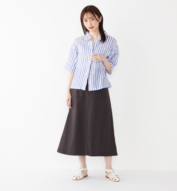 SHIPS Colors 「SHIPS Colors:〈洗濯機可能〉ユーロリネン (EURO Linen) ボクシー シャツ◇」|シャツ・ブラウス|