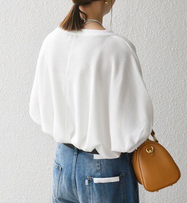 SHIPS any「SHIPS any:〈洗濯機可能〉ワッフル ワイド コクーン ドルマン TEE」|Tシャツ・カットソー|