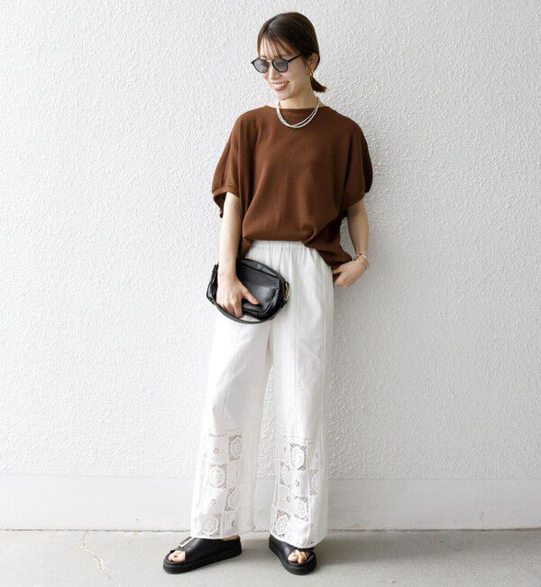 SHIPS any「SHIPS any:〈洗濯機可能〉ワッフル ワイド コクーン ドルマン TEE」|Tシャツ・カットソー|