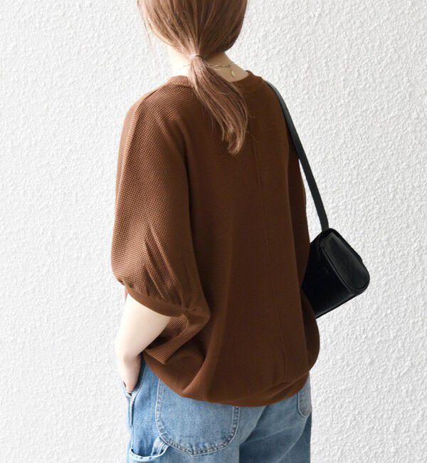 SHIPS any「SHIPS any:〈洗濯機可能〉ワッフル ワイド コクーン ドルマン TEE」|Tシャツ・カットソー|