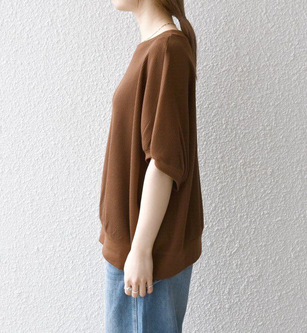 SHIPS any「SHIPS any:〈洗濯機可能〉ワッフル ワイド コクーン ドルマン TEE」|Tシャツ・カットソー|