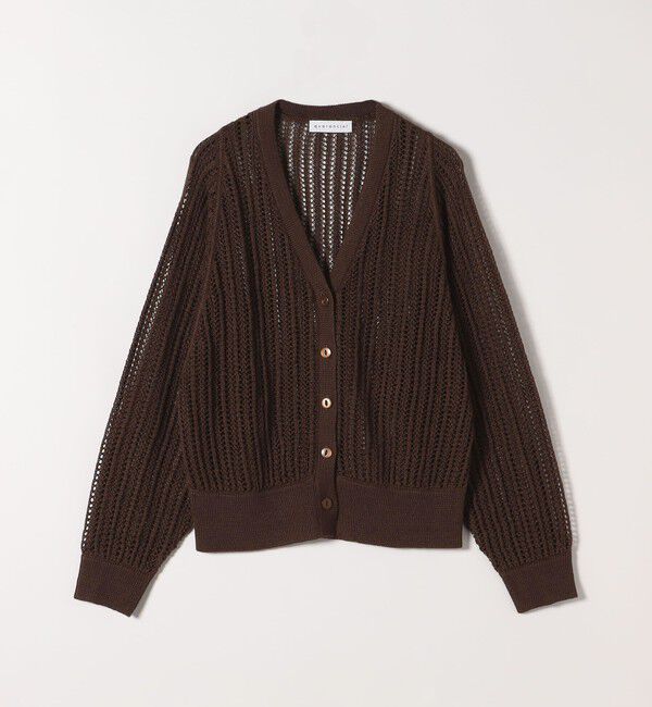 quaranciel「quaranciel:〈手洗い可能〉ラミー ミックス メッシュ シアー オーバーサイズ カーディガン」|カーディガン|