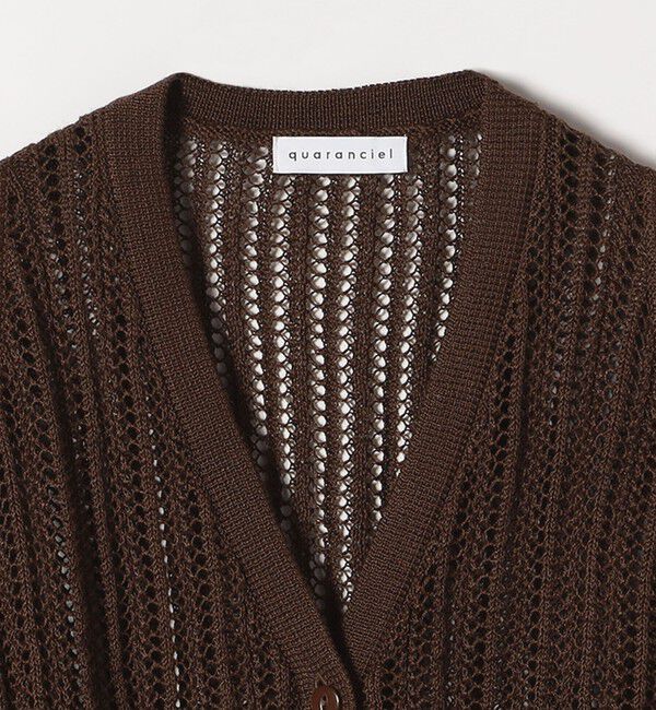 quaranciel「quaranciel:〈手洗い可能〉ラミー ミックス メッシュ シアー オーバーサイズ カーディガン」|カーディガン|