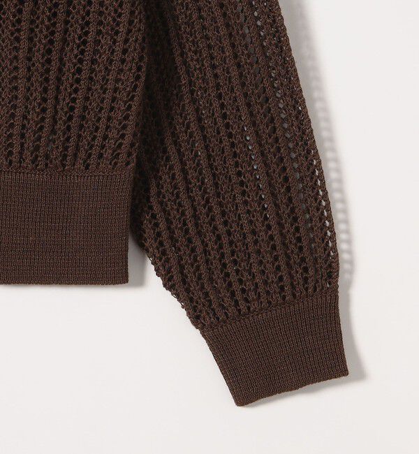 quaranciel「quaranciel:〈手洗い可能〉ラミー ミックス メッシュ シアー オーバーサイズ カーディガン」|カーディガン|