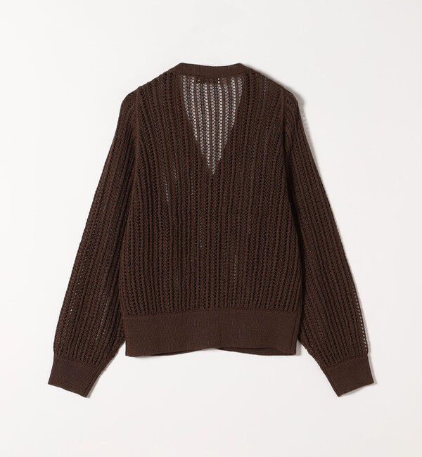 quaranciel「quaranciel:〈手洗い可能〉ラミー ミックス メッシュ シアー オーバーサイズ カーディガン」|カーディガン|