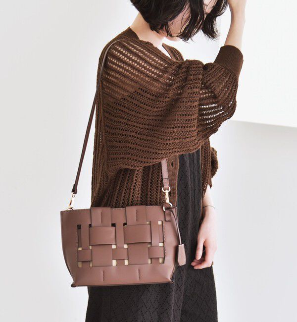 quaranciel「quaranciel:〈手洗い可能〉ラミー ミックス メッシュ シアー オーバーサイズ カーディガン」|カーディガン|