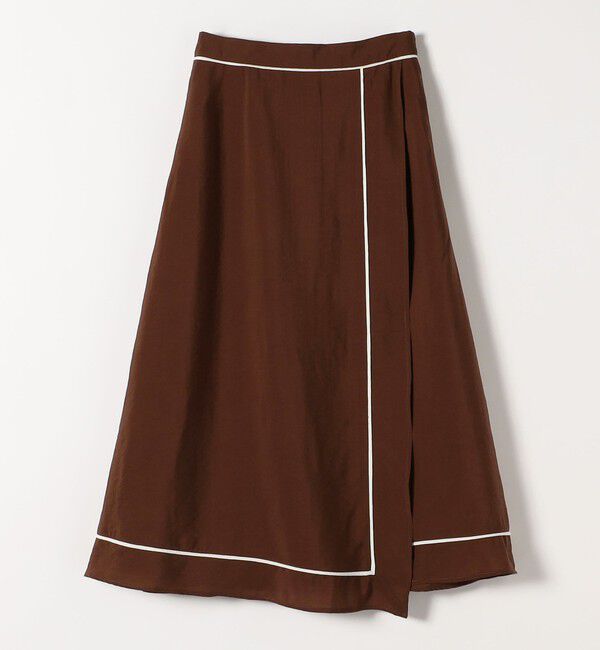 quaranciel「quaranciel:〈洗濯機可能〉パイピング Aライン ラップ スカート」|スカート|