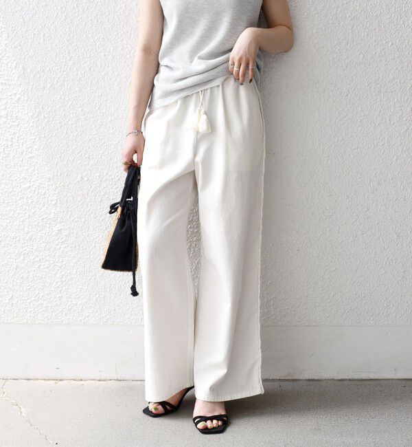 SHIPS any「bon_meur:〈手洗い可能〉ブレイド ロープ デザイン タッセル ワイド パンツ」|その他|