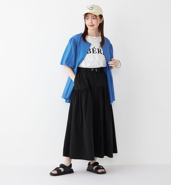 SHIPS Colors 「SHIPS Colors:〈接触冷感・UVカット・撥水〉マルチファンクション フレアスカート◇」|フレア|