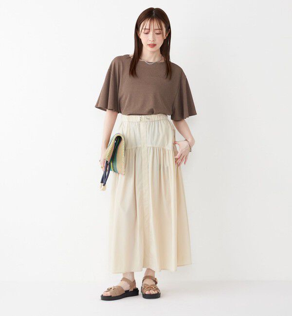 SHIPS Colors 「SHIPS Colors:〈接触冷感・UVカット・撥水〉マルチファンクション フレアスカート◇」|フレア|