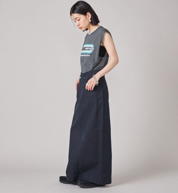 SHIPS for women「SHIPS NINE CASE:ロゴ ノースリーブ TEE」|Tシャツ・カットソー|