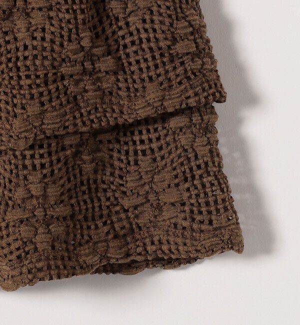 SHIPS any「SHIPS any:〈手洗い可能〉フラワー メッシュ 2WAY ティアード ペプラム ベスト」|ベスト・ジレ|