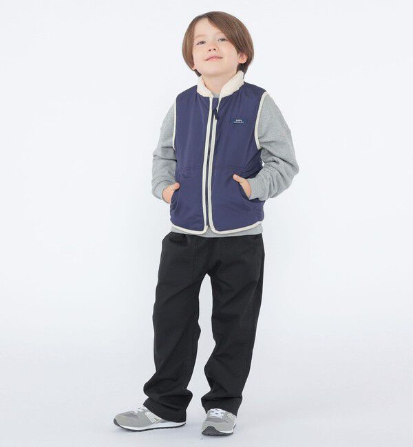 SHIPS KIDS「SHIPS KIDS:100～130cm/〈洗濯機可能〉ボア リバーシブル ベスト」|ダウンベスト・ベスト|