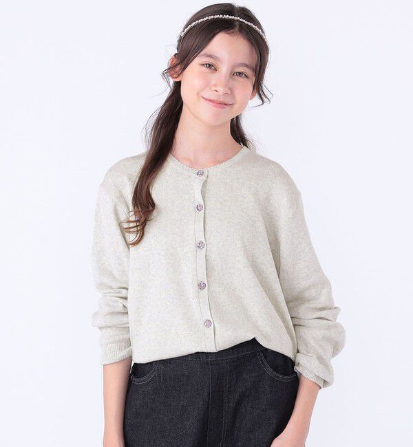 SHIPS KIDS「SHIPS KIDS:140～150cm / リバティ ニット カーディガン」|カーディガン|トップグレー