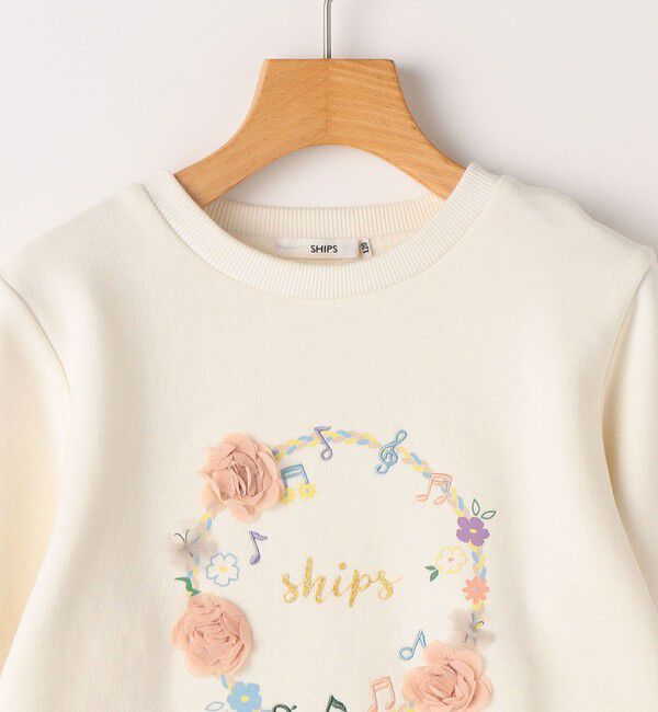 SHIPS KIDS「SHIPS KIDS:80～90cm /ミュージック フラワー スウェット」|スウェット・ジャージ|