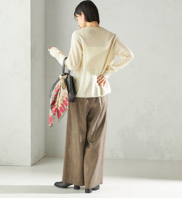 SHIPS for women「カシミヤ 細 ケーブル クルーネック カーディガン」|カーディガン|