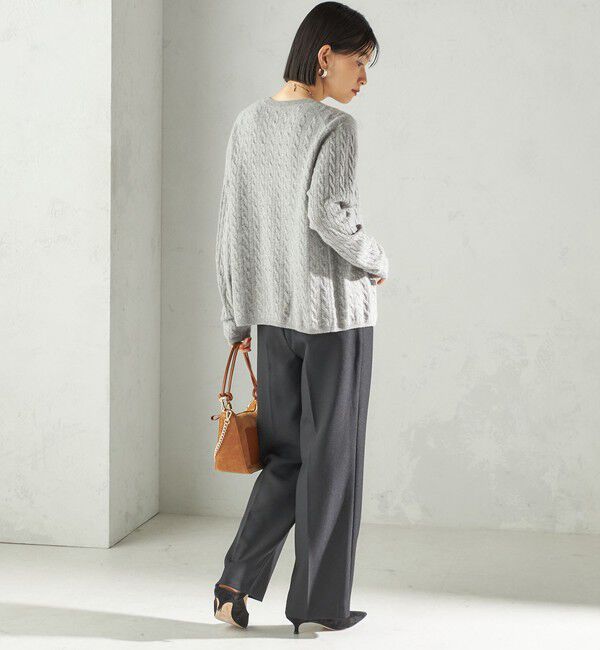 SHIPS for women「カシミヤ 細 ケーブル クルーネック カーディガン」|カーディガン|