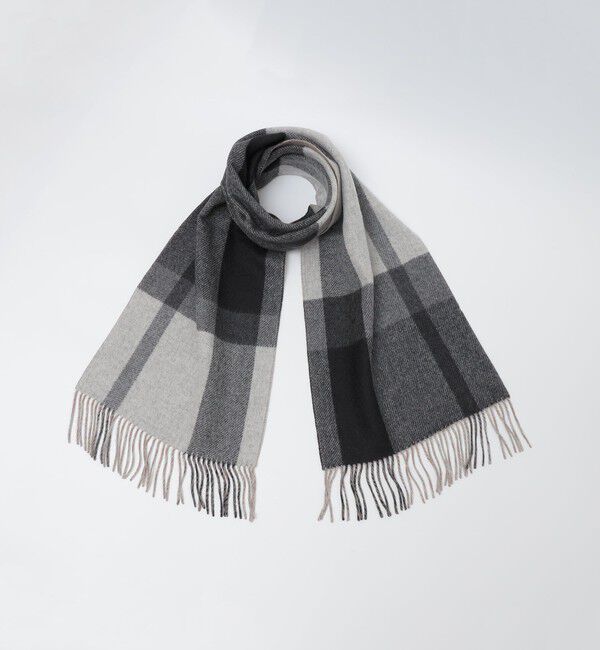 SHIPS「SHIPS: カシミヤ ダブルフェイス チェック マフラー」|マフラー|