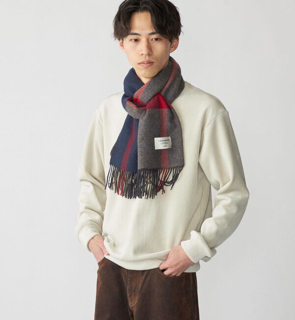 SHIPS「SHIPS: カシミヤ ダブルフェイス チェック マフラー」|マフラー|