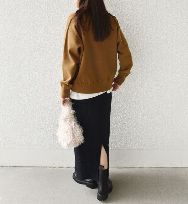 SHIPS Colors 「SHIPS Colors:〈手洗い可能〉ポリエステル ベロア プリーツ タイトスカート」|スカート|