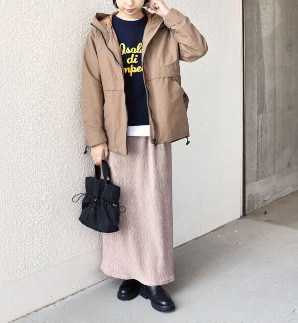 SHIPS Colors 「SHIPS Colors:〈手洗い可能〉ポリエステル ベロア プリーツ タイトスカート」|スカート|