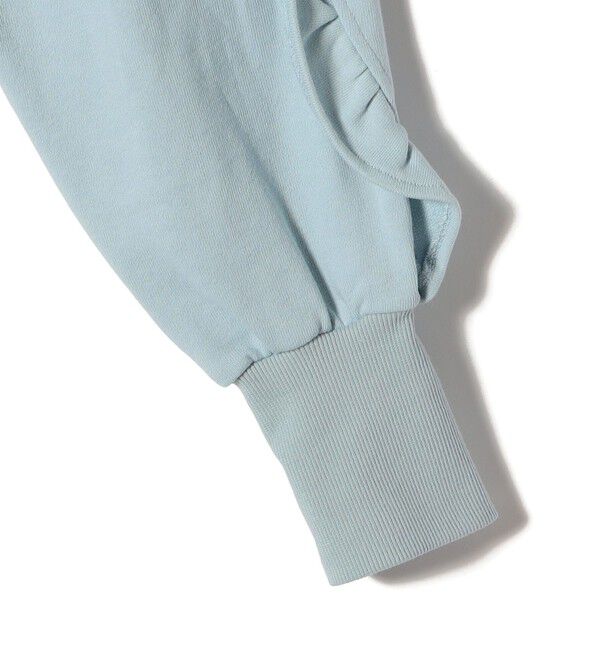 SHIPS for women「《予約》【WEB限定】〈手洗い可能〉モックネック 袖 フリル デザイン ミニ 裏毛 プルオーバー」|Tシャツ・カットソー|