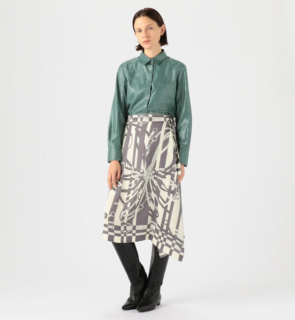 TOMORROWLAND BUYING WEAR「TOMORROWLAND スカーフプリントスカート」|フレア|