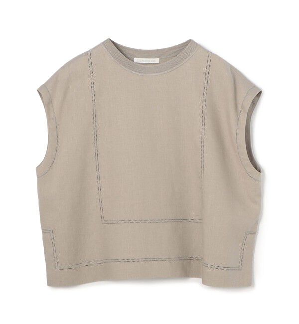 GALERIE VIE「リブコンビフレンチリネン フレンチスリーブプルオーバー」|シャツ・ブラウス|15 グレー