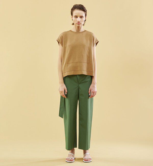 GALERIE VIE「リブコンビフレンチリネン フレンチスリーブプルオーバー」|シャツ・ブラウス|