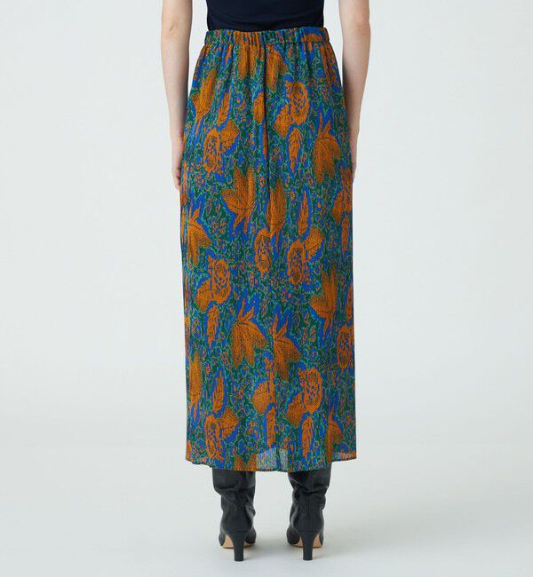 SOULEIADO「ポリエステルプリント プリーツロングスカート」|スカート|