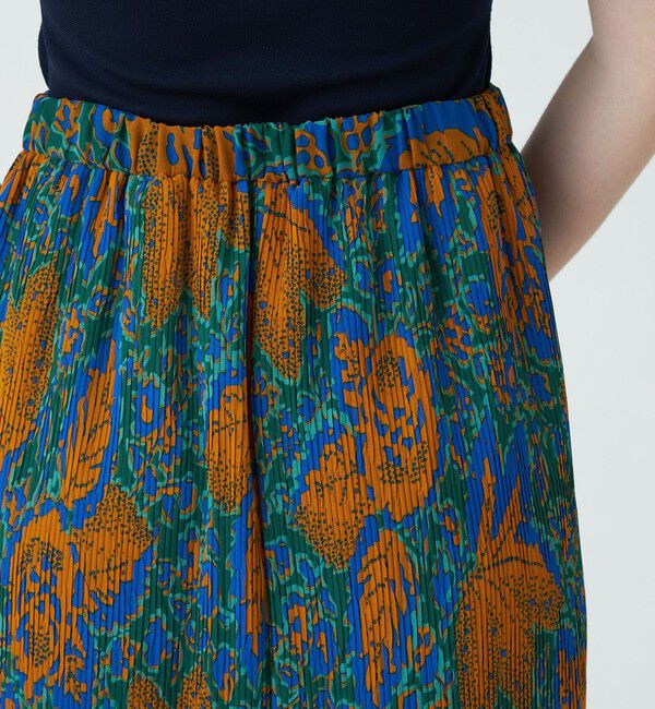 SOULEIADO「ポリエステルプリント プリーツロングスカート」|スカート|