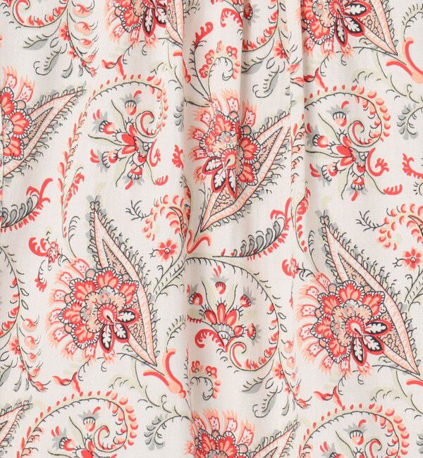 SOULEIADO「コットンサテンプリント チュニックブラウス」|シャツ・ブラウス|