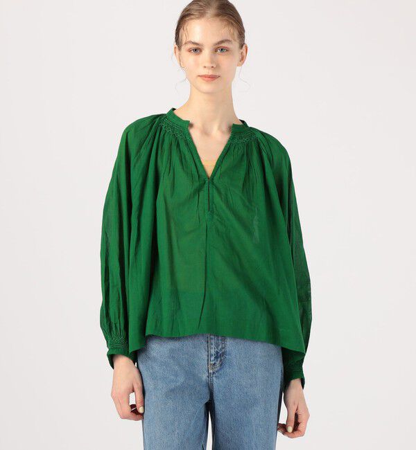 TOMORROWLAND BUYING WEAR「ne Quittez pas コットンボイル スモッキングブラウス」|シャツ・ブラウス|