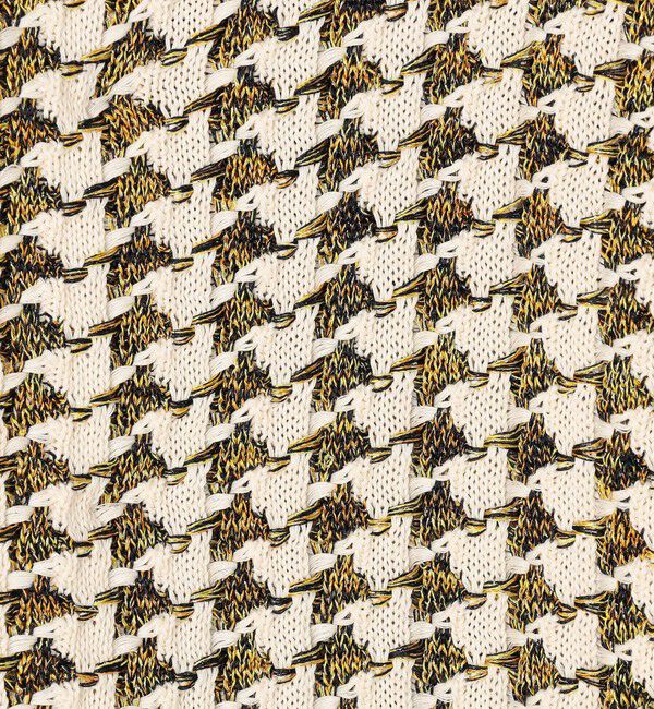 MACPHEE「ハウンドトゥース ハーフスリーブカーディガン」|カーディガン|