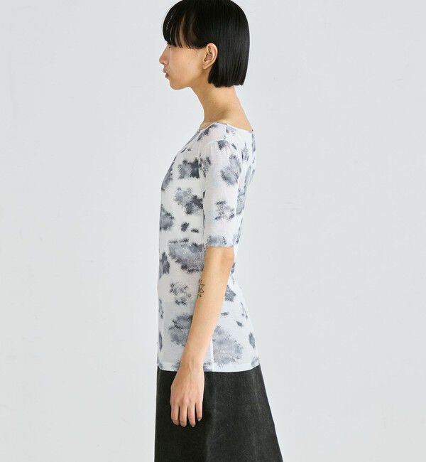 Edition「フラワープリント ハーフスリーブトップス」|Tシャツ・カットソー|