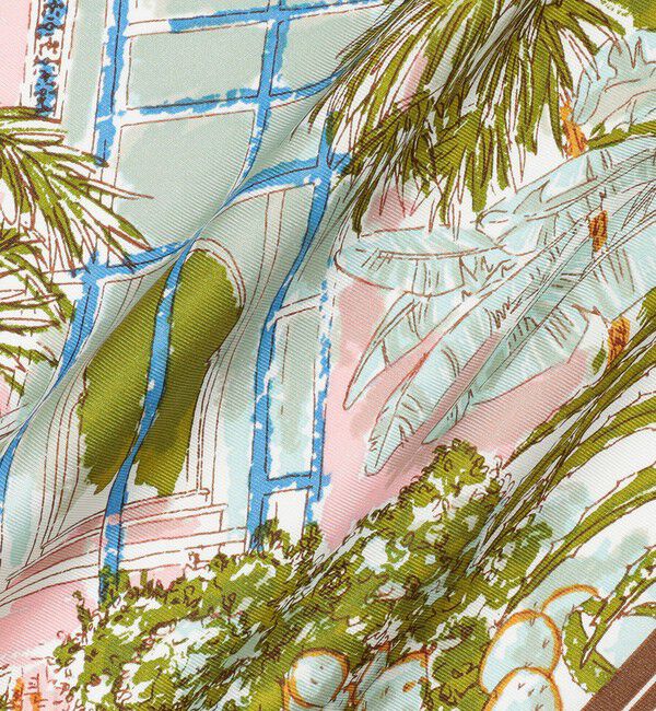 TOMORROWLAND GOODS「manipuri GARDEN シルクスカーフ」|バンダナ・スカーフ|