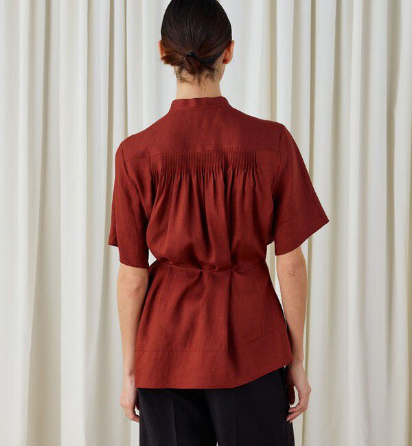 DES PRES「レーヨンシルククロス アシンメトリーヘムブラウス」|シャツ・ブラウス|