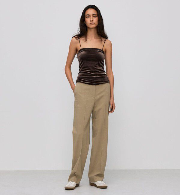 BACCA「シアサッカー スリムストレートパンツ」|チノ|