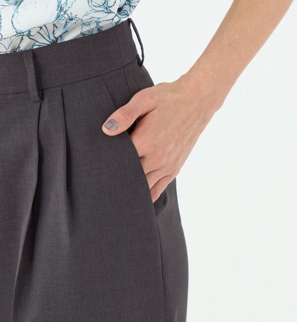 TOMORROWLAND collection「エクストラファインポリエステルトロピカル タックワイドパンツ」|その他|