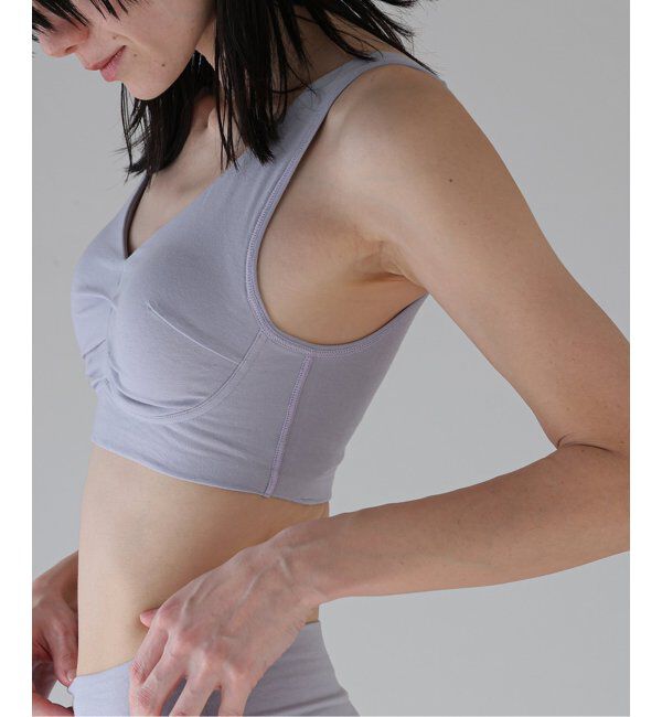 EMILYWEEK「【NEUTRAL】オーガニックコットン混カバレッジブラ（グリーン、パープル）」|インナー|