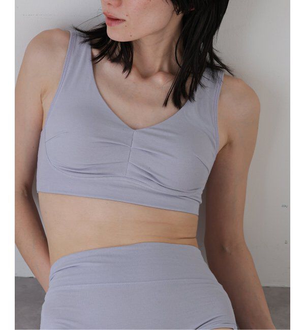 EMILYWEEK「【NEUTRAL】オーガニックコットン混カバレッジブラ（グリーン、パープル）」|インナー|パープル