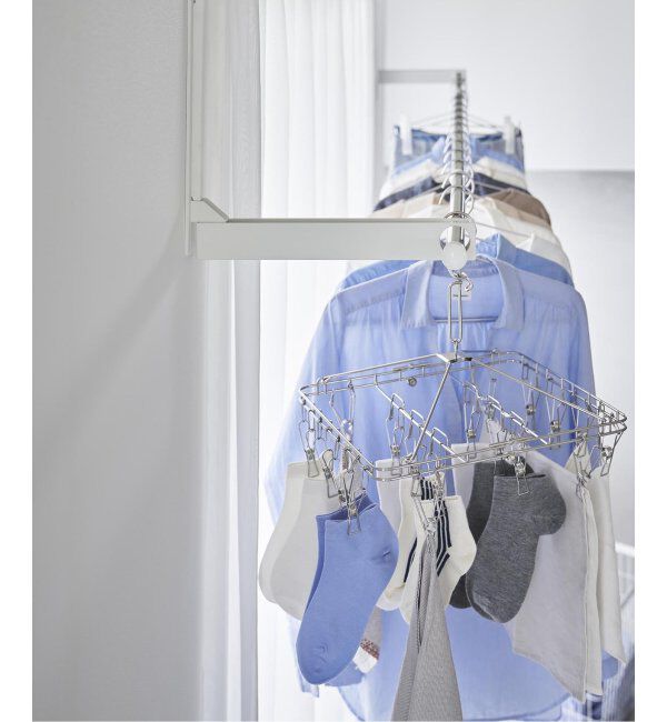 journal standard Furniture「《WEB限定》【tower/タワー】ウォール折り畳み物干し竿ホルダー2個組」|トイレタリー・ランドリーグッズ|