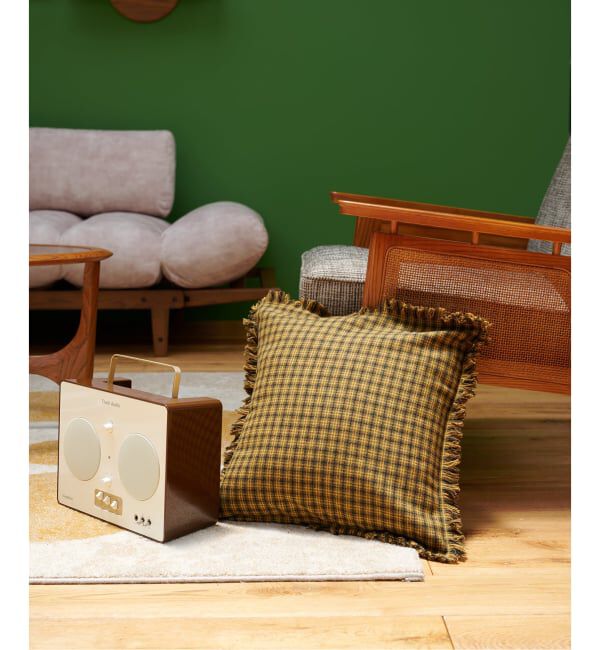 journal standard Furniture「CHECK CUSHION　クッションカバー 45cm」|クッション・クッションカバー|イエロー