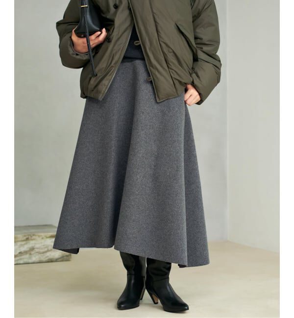 Plage「メルトンフレア スカート」|スカート|グレー