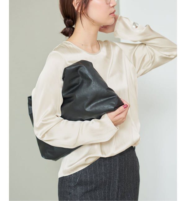 Plage「R&rsquo;IAM サテンロンT ブラウス」|シャツ・ブラウス|